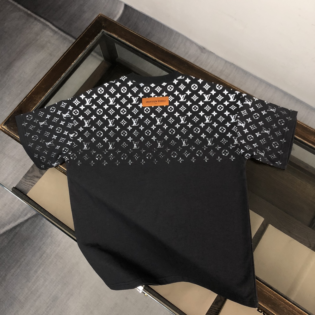 Louis vuitton/LV高仿服裝2024春夏新品定制圓領短袖奢侈品牌T恤