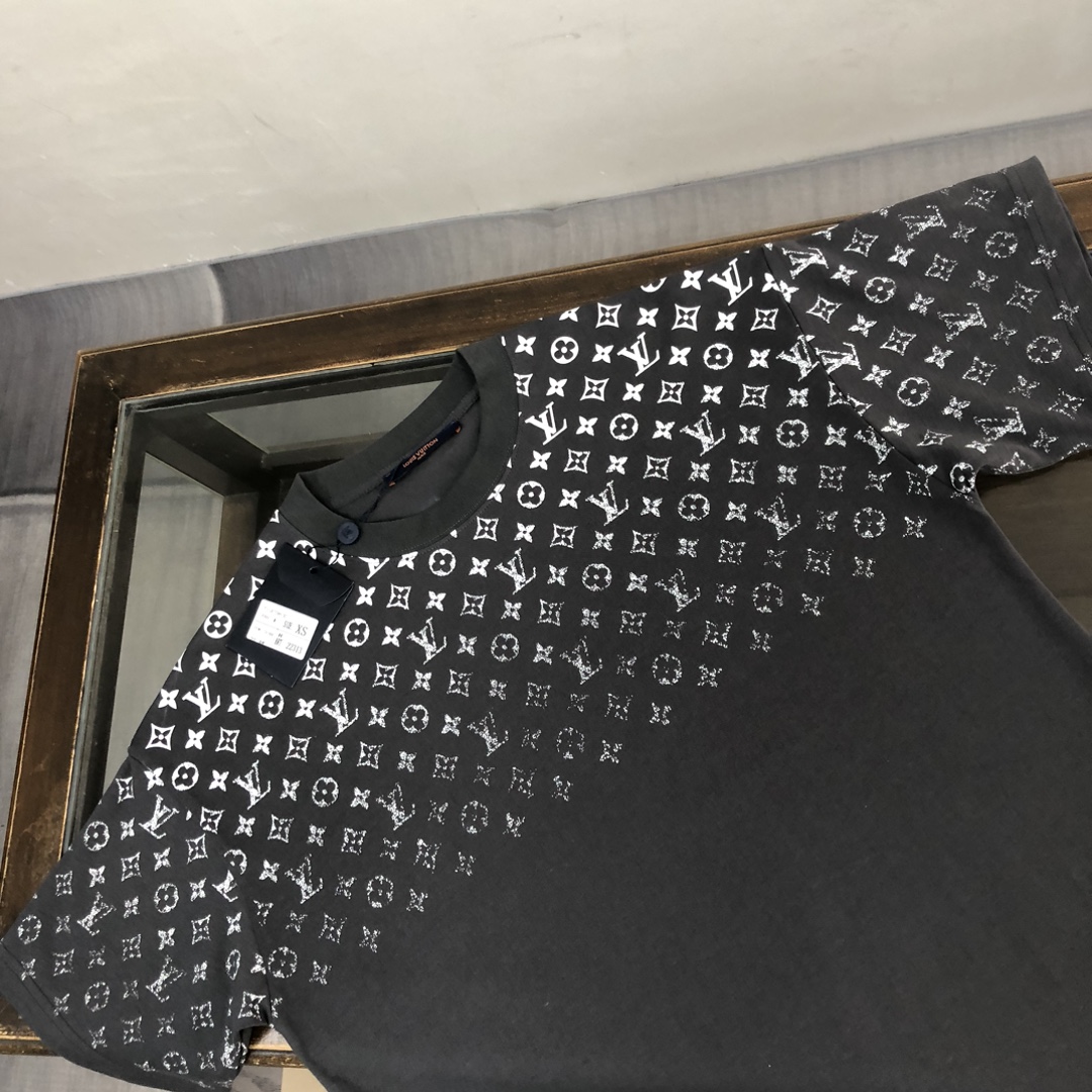 Louis vuitton/LV高仿服裝2024春夏新品定制圓領短袖奢侈品牌T恤
