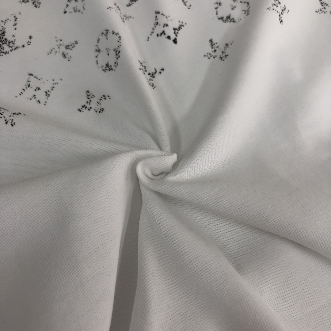 高仿奢侈品Louis vuitton/LV圓領短袖T恤 白色 男女同款