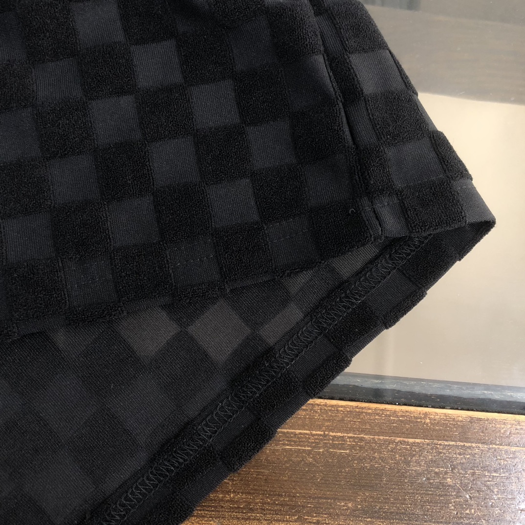 Louis vuitton/LV A貨衣服純色短袖T恤 黑色