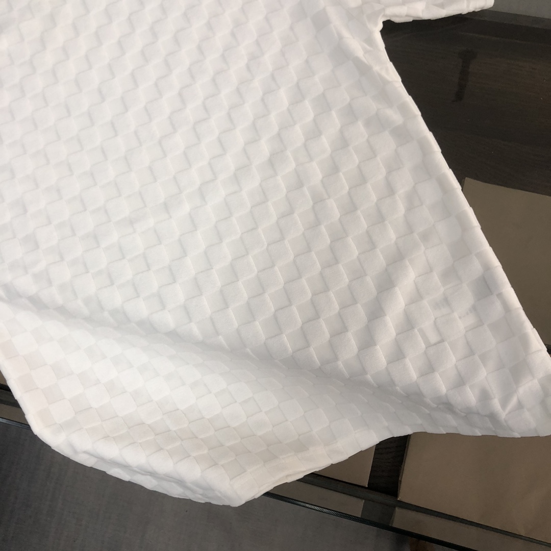 Louis vuitton/LV一比一定制棉面料經典盤棋格圓領短袖T恤