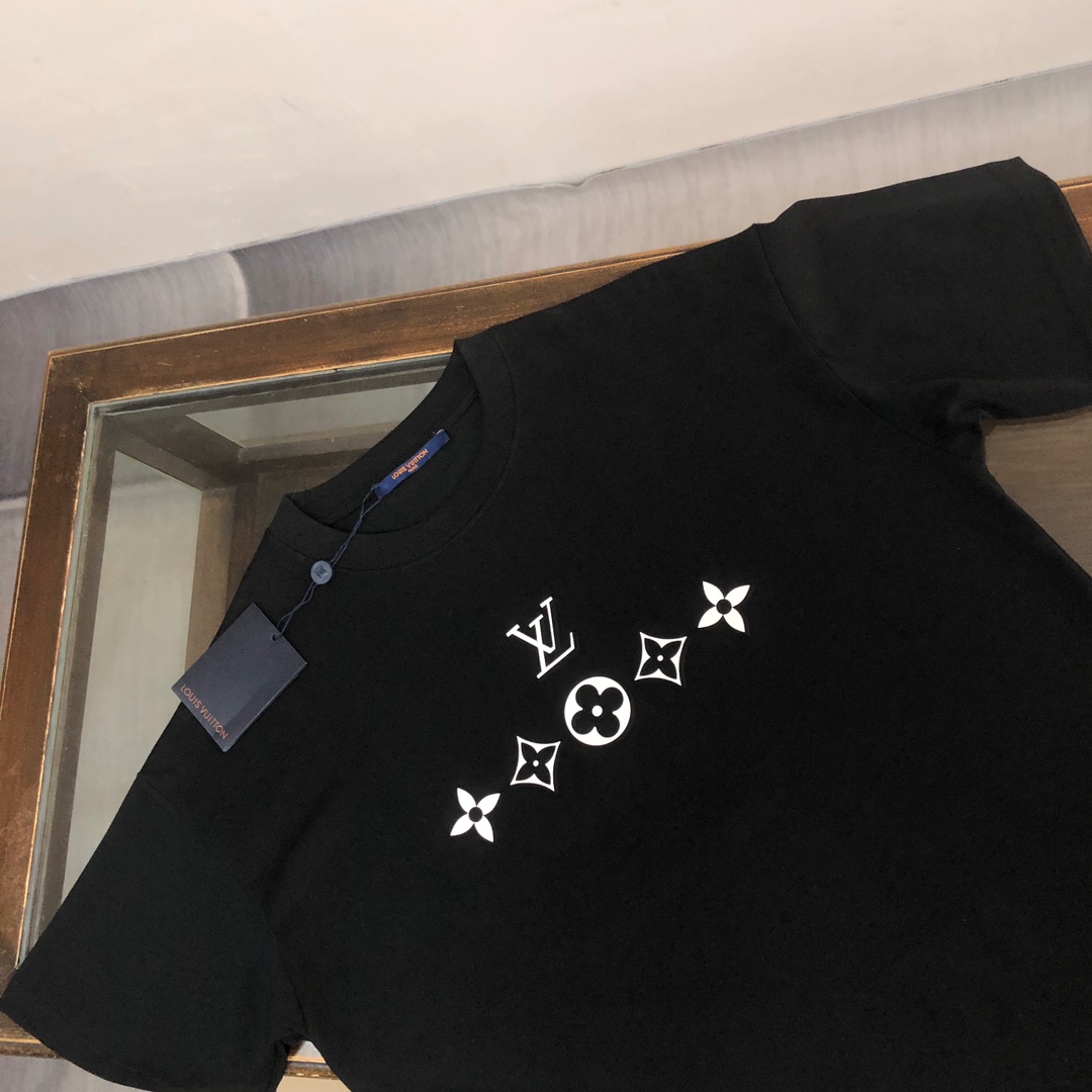 Louis vuitton/LV 印花logo頂級原單圓領短袖T恤