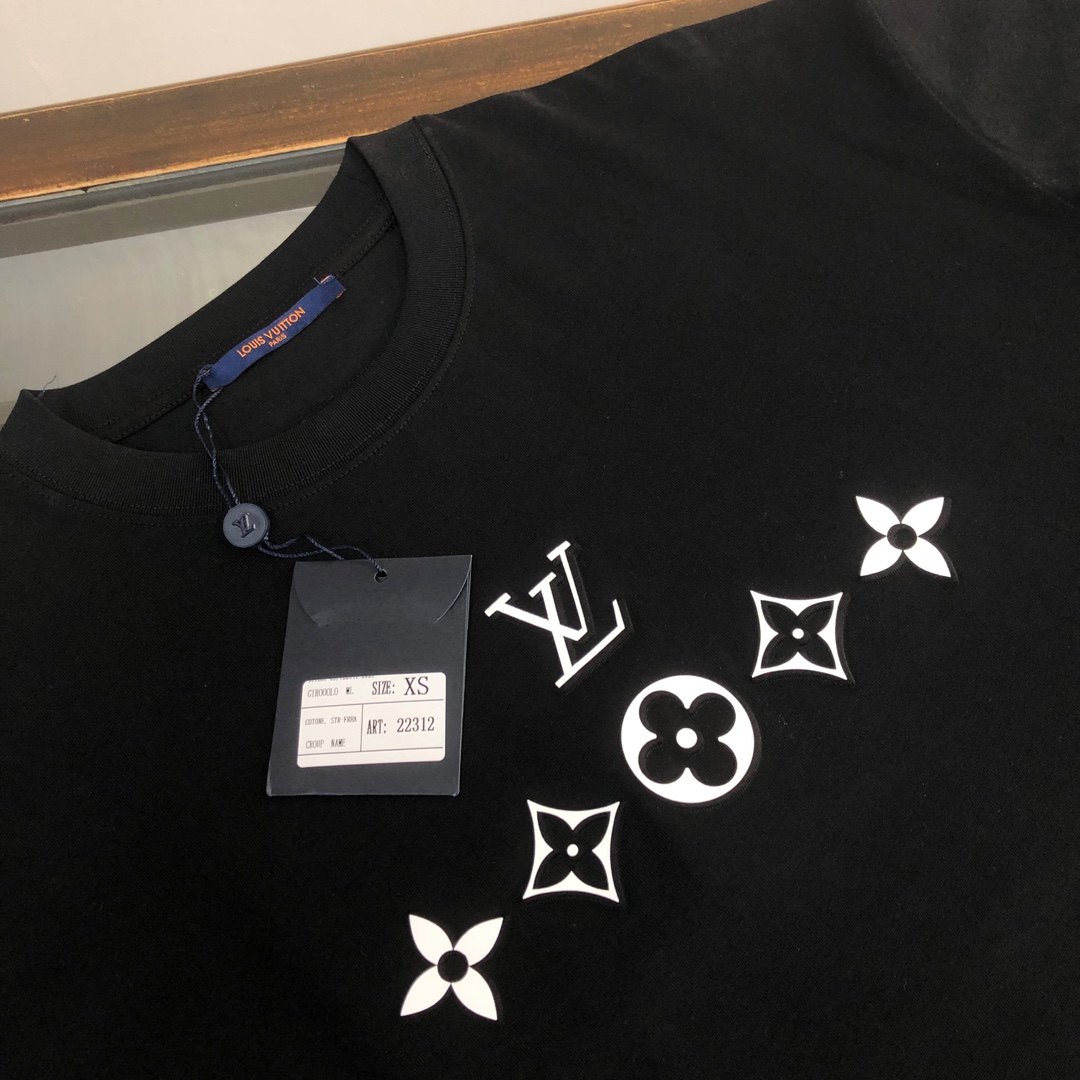 Louis vuitton/LV 印花logo頂級原單圓領短袖T恤
