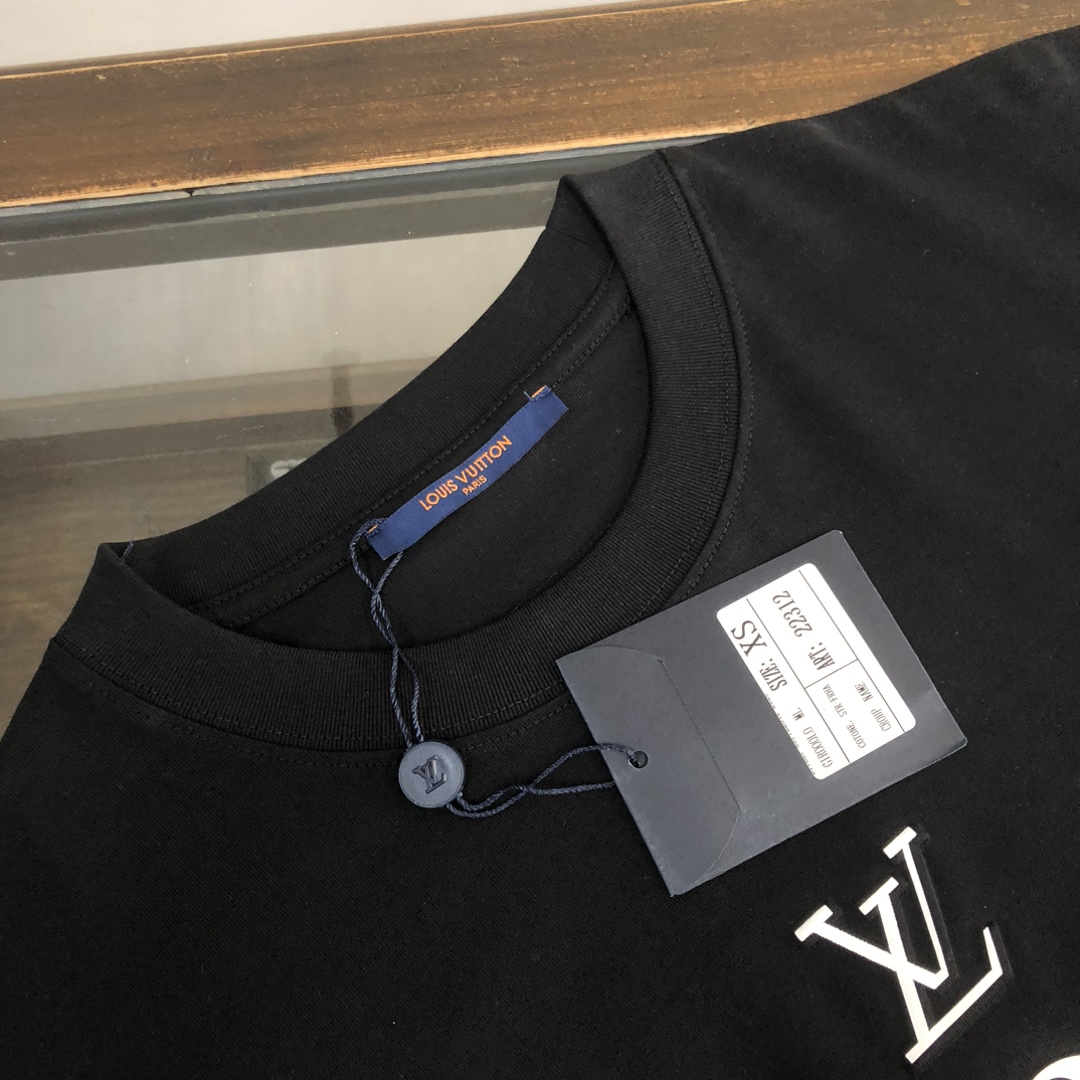 Louis vuitton/LV 印花logo頂級原單圓領短袖T恤