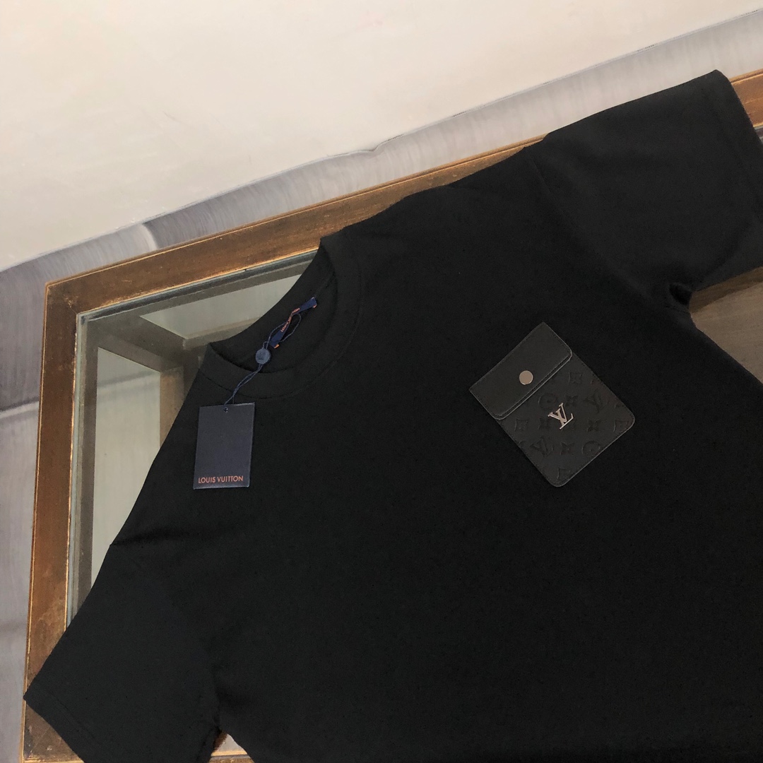 Louis vuitton/LV純色圓領短袖T恤精品復刻