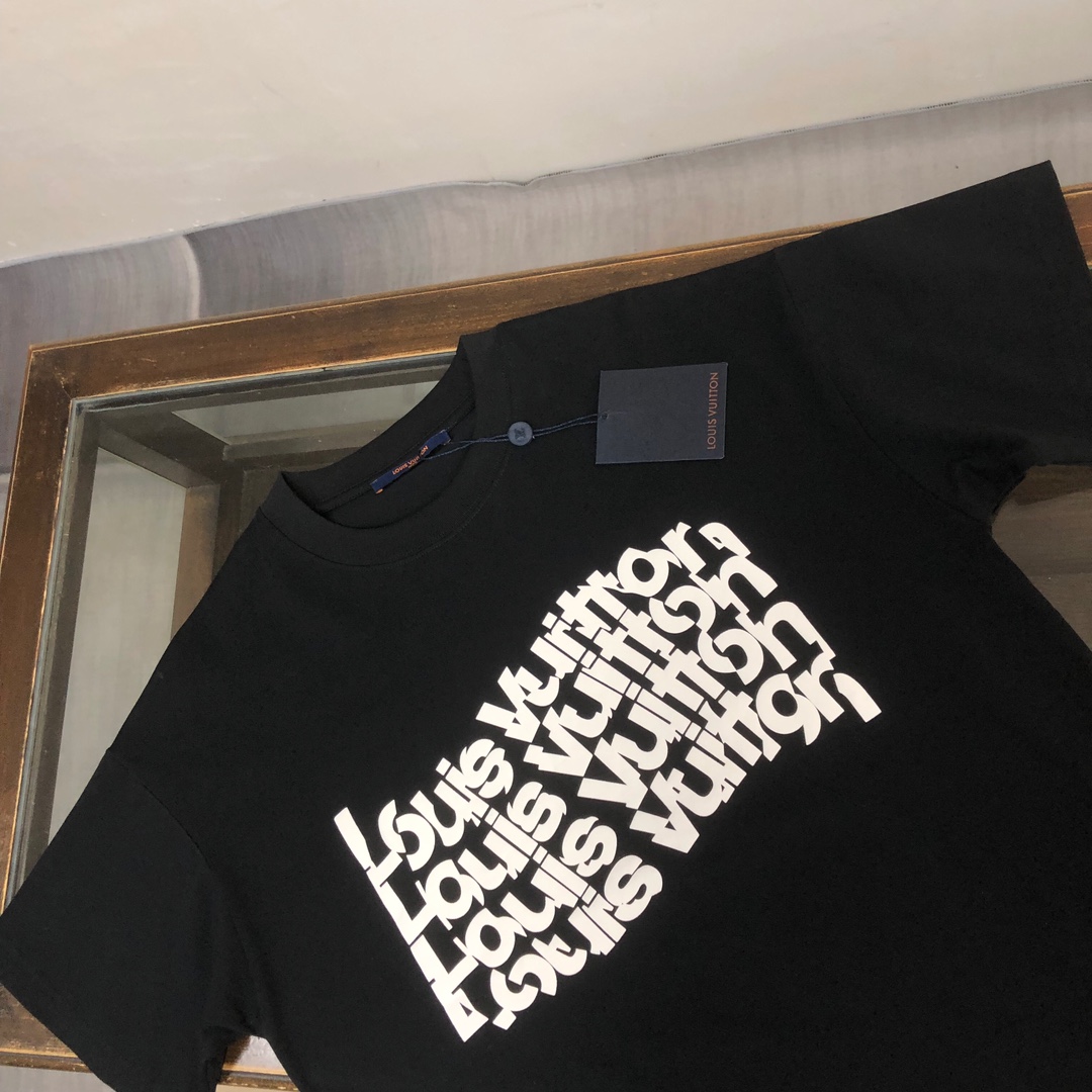 Louis vuitton/LV 頂級原單 印花圖案 純棉圓領短袖T恤 批發零售