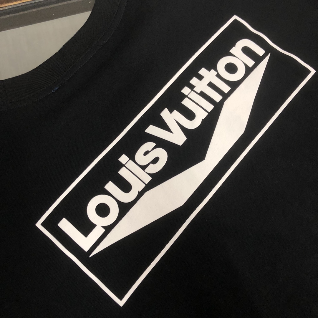 Louis vuitton/LV 頂級原單 印花圖案 純棉圓領短袖T恤 批發零售