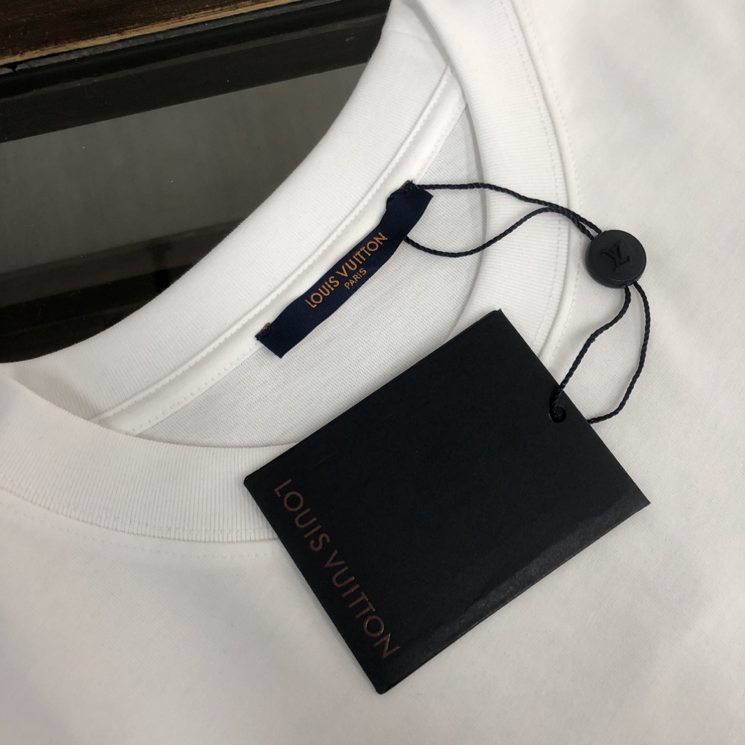 上身好看 純棉修身LV高仿衣服短袖T恤白色