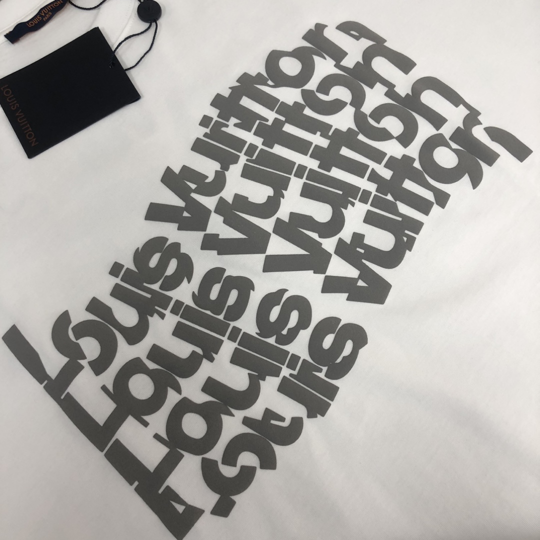 上身好看 純棉修身LV高仿衣服短袖T恤白色