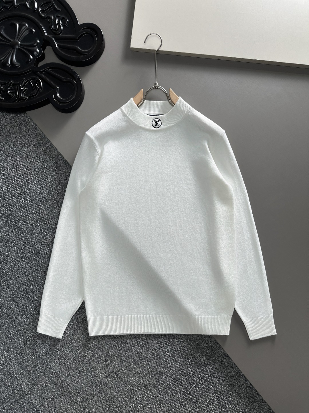 羊毛混紡LV原單衣服套頭毛衣薄款