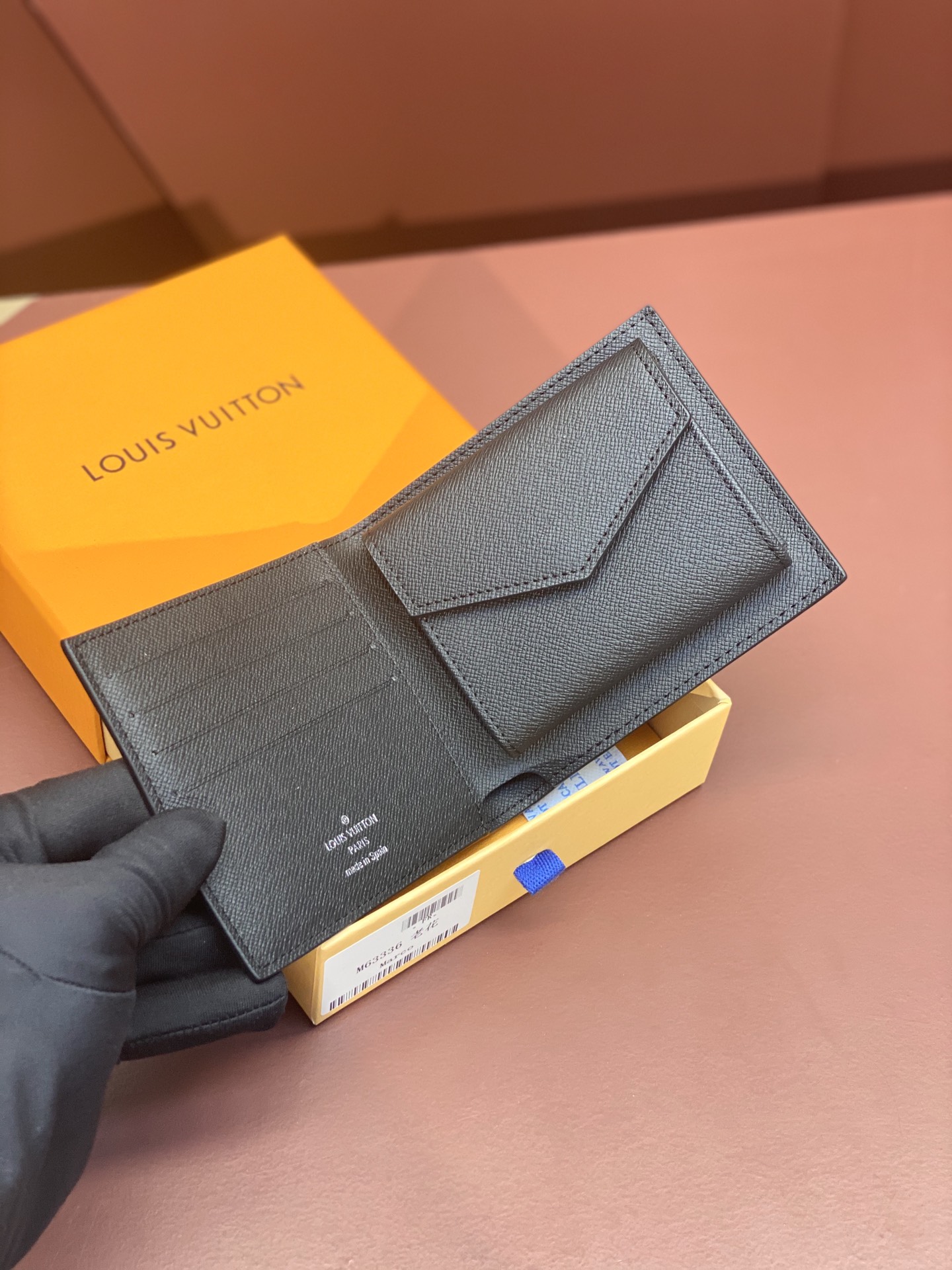 M62288 十字黑紋理 LV高仿錢包 錢夾