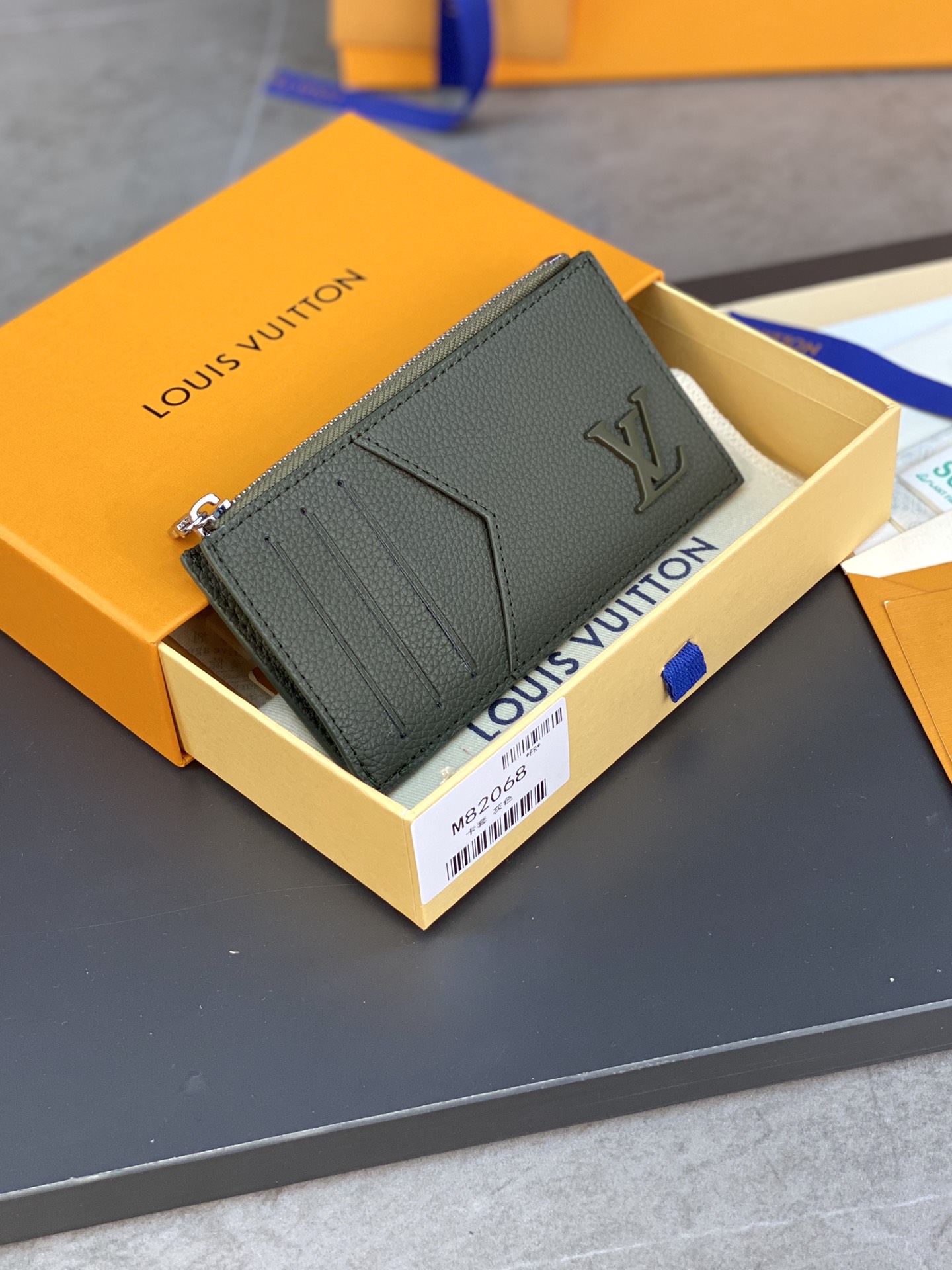 M82068 Coin卡夾 頂級高仿LV錢包綠色