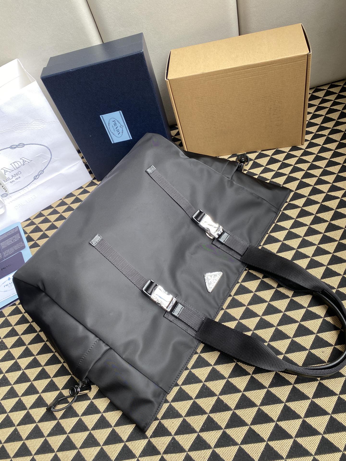 複刻prada普拉達包包 尼龍購物袋 手提單肩包 2VG042