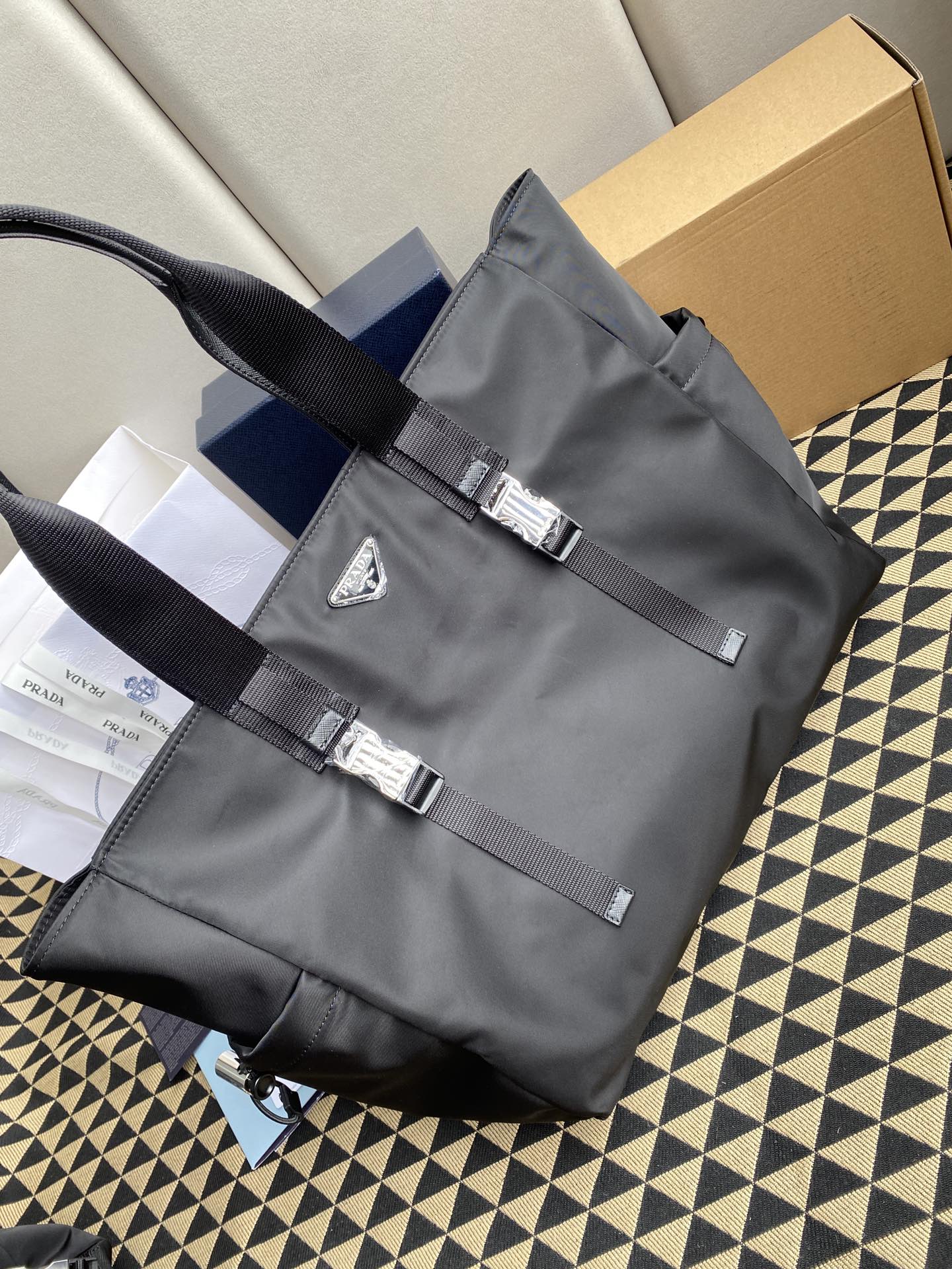 複刻prada普拉達包包 尼龍購物袋 手提單肩包 2VG042