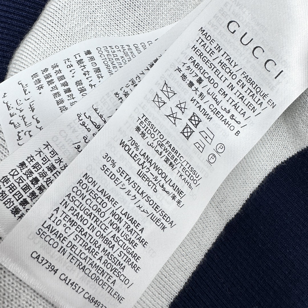 精緻耐看Gucci新品A貨衣服 開襟針織圓領T恤