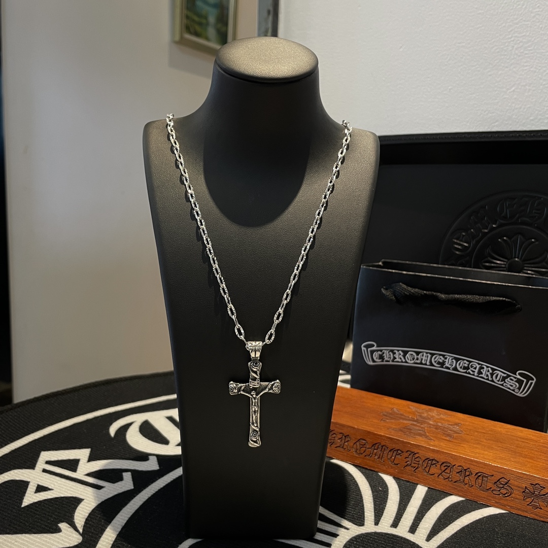 原單Chrome Hearts克羅心飾品 經典復古項鍊 個性十字架吊墜