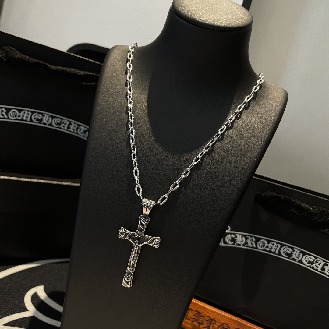 原單Chrome Hearts克羅心飾品 經典復古項鍊 個性十字架吊墜