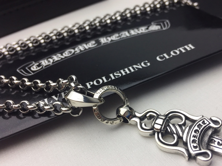 原單高仿Chrome Hearts克羅心飾品 匕首短劍吊墜項鍊鏈長