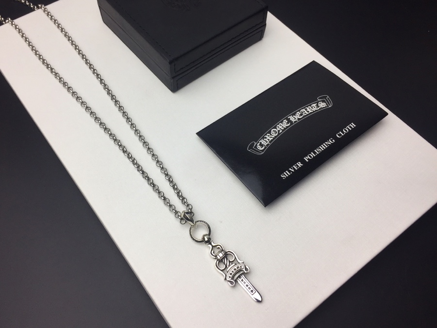 原單高仿Chrome Hearts克羅心飾品 匕首短劍吊墜項鍊鏈長