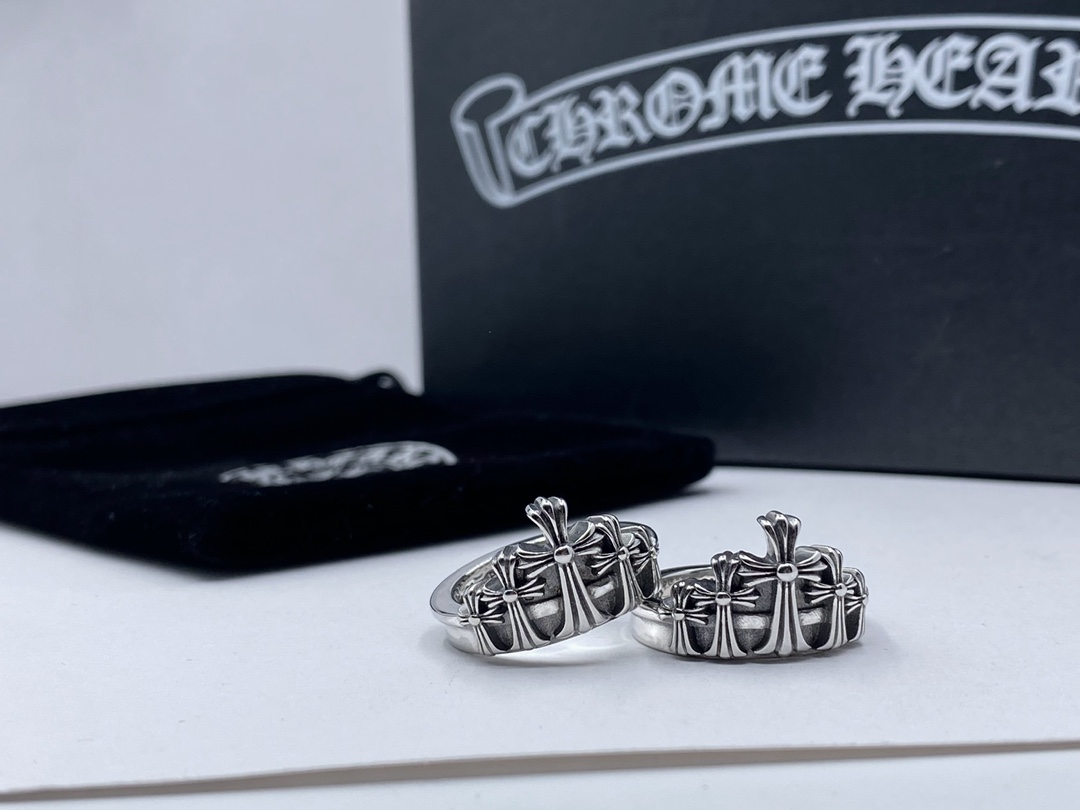 一比一複刻Chrome Hearts克羅心飾品 墓碑十字架戒指