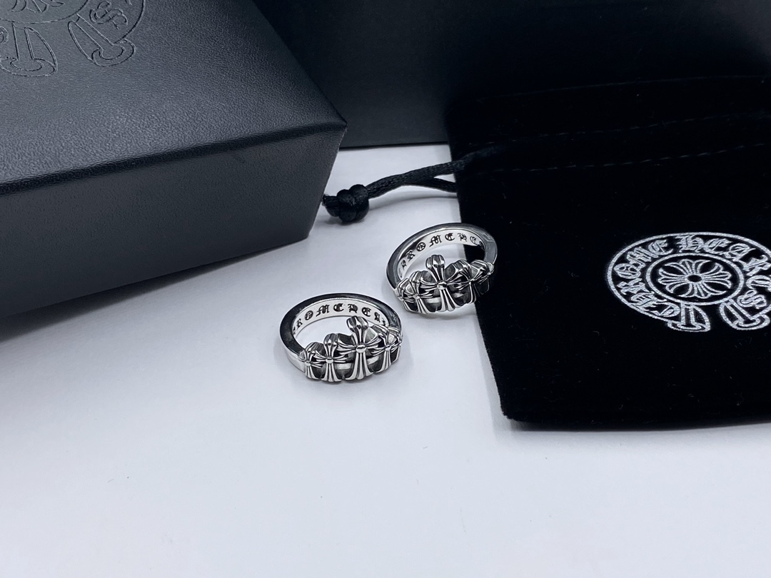 一比一複刻Chrome Hearts克羅心飾品 墓碑十字架戒指