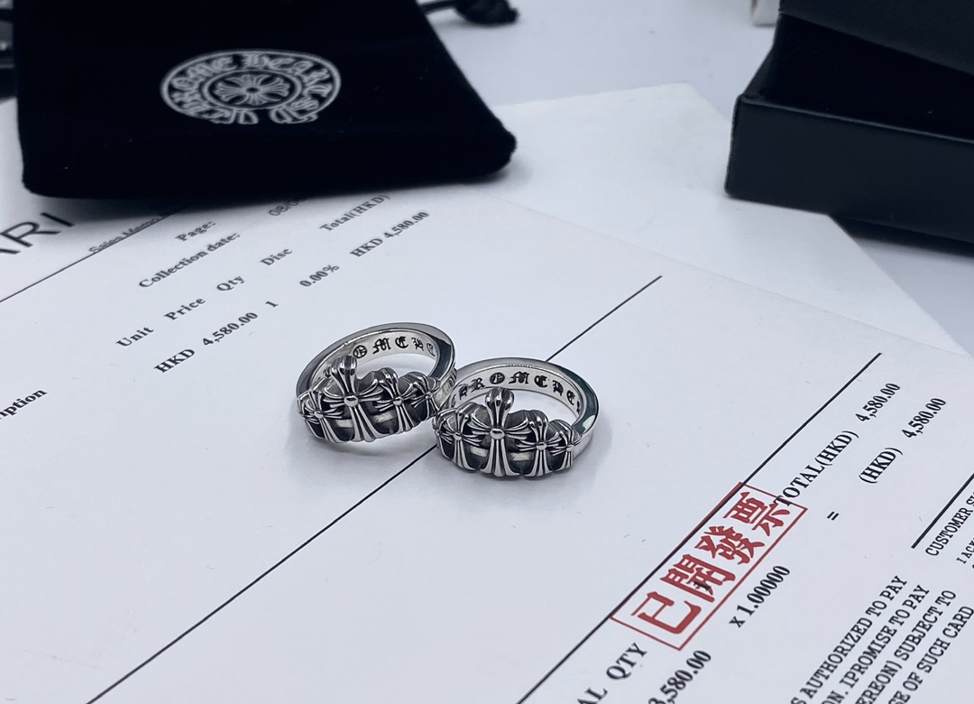 一比一複刻Chrome Hearts克羅心飾品 墓碑十字架戒指