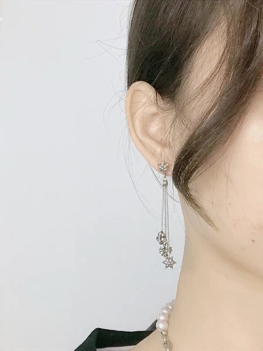 超A貨高仿Chrome Hearts克羅心飾品 JOJO三系花耳墜