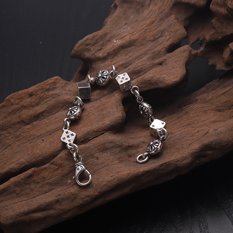 高仿A貨Chrome Hearts克羅心飾品 十字花Dice Bracelet骰子手鍊