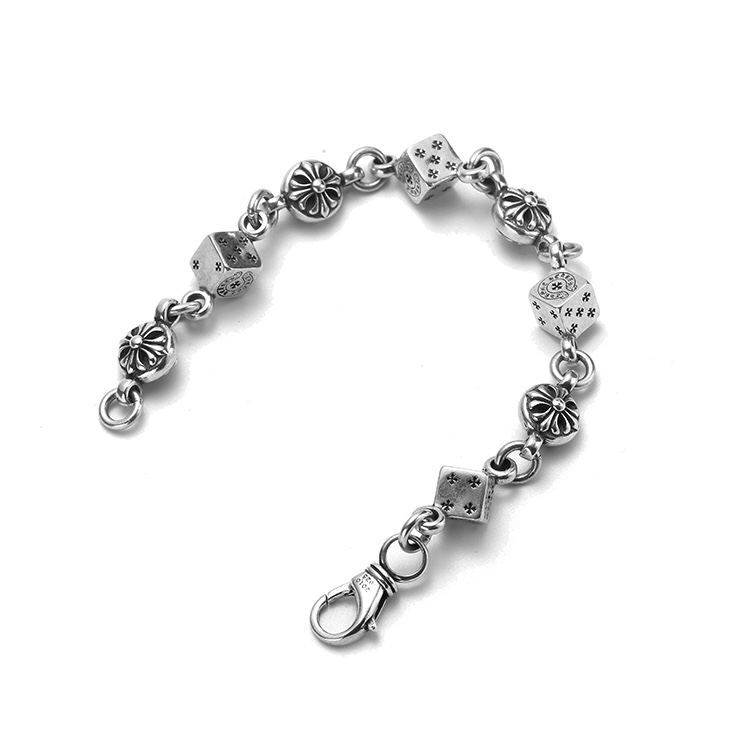 高仿A貨Chrome Hearts克羅心飾品 十字花Dice Bracelet骰子手鍊
