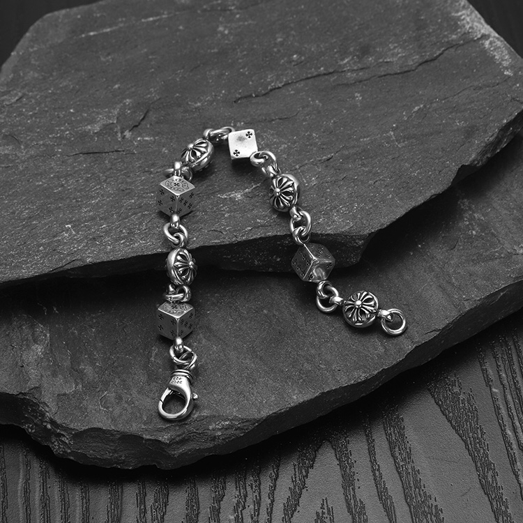 高仿A貨Chrome Hearts克羅心飾品 十字花Dice Bracelet骰子手鍊