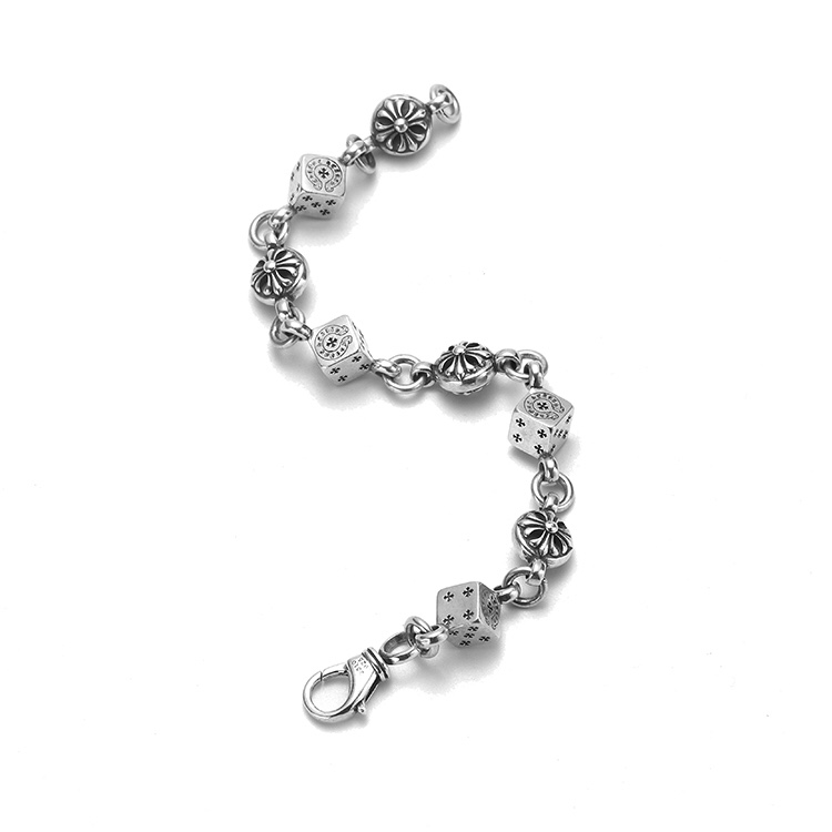 高仿A貨Chrome Hearts克羅心飾品 十字花Dice Bracelet骰子手鍊