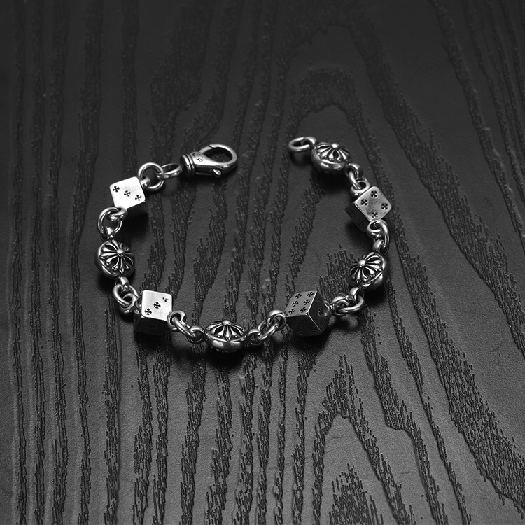 高仿A貨Chrome Hearts克羅心飾品 十字花Dice Bracelet骰子手鍊