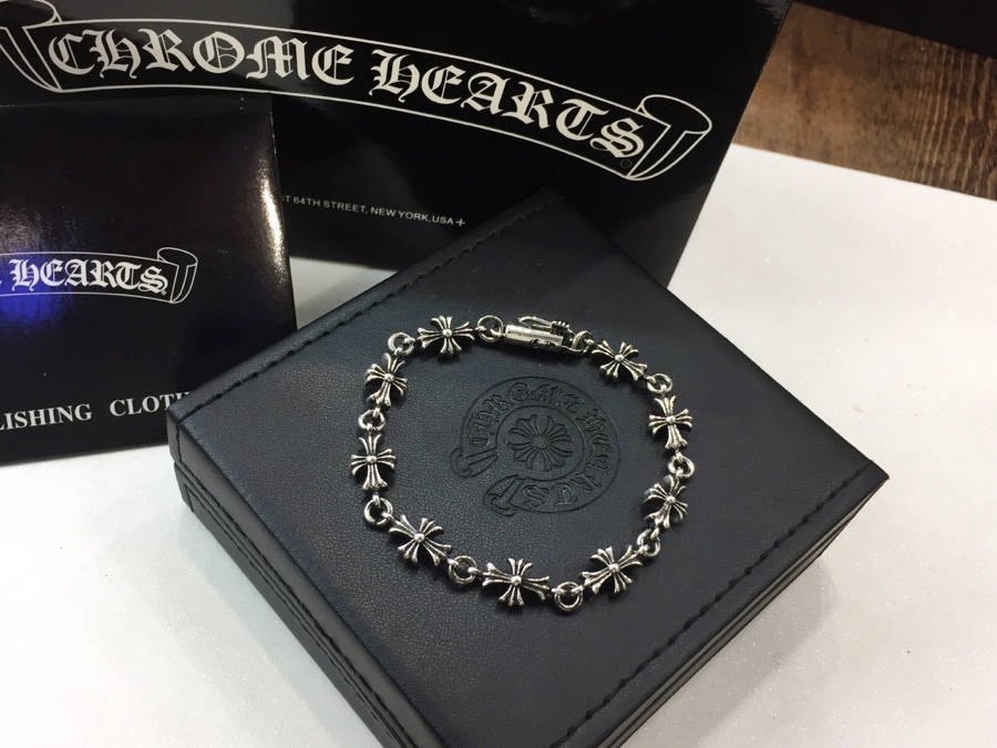 一比一超A貨Chrome Hearts克羅心飾品 TINY E全十字架手鍊手環