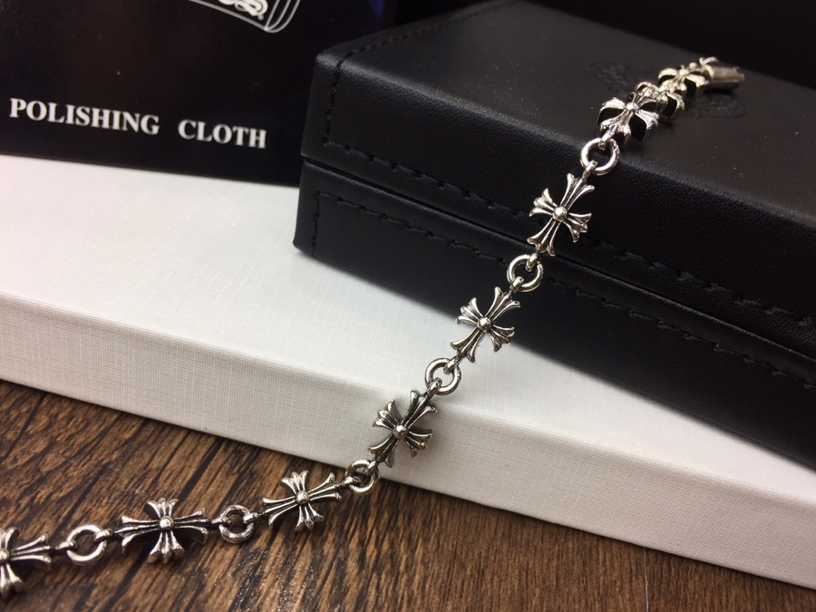 一比一超A貨Chrome Hearts克羅心飾品 TINY E全十字架手鍊手環