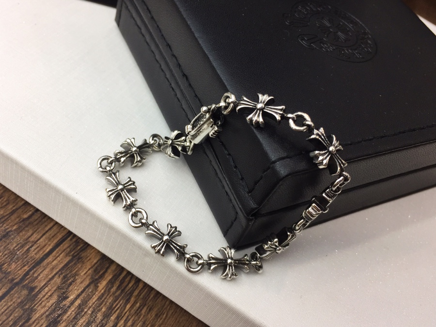 一比一超A貨Chrome Hearts克羅心飾品 TINY E全十字架手鍊手環