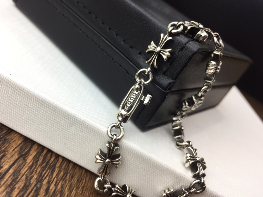 一比一超A貨Chrome Hearts克羅心飾品 TINY E全十字架手鍊手環