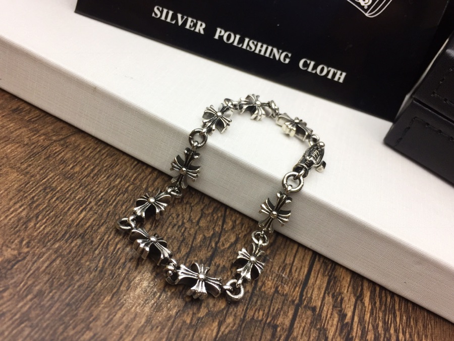 一比一超A貨Chrome Hearts克羅心飾品 TINY E全十字架手鍊手環