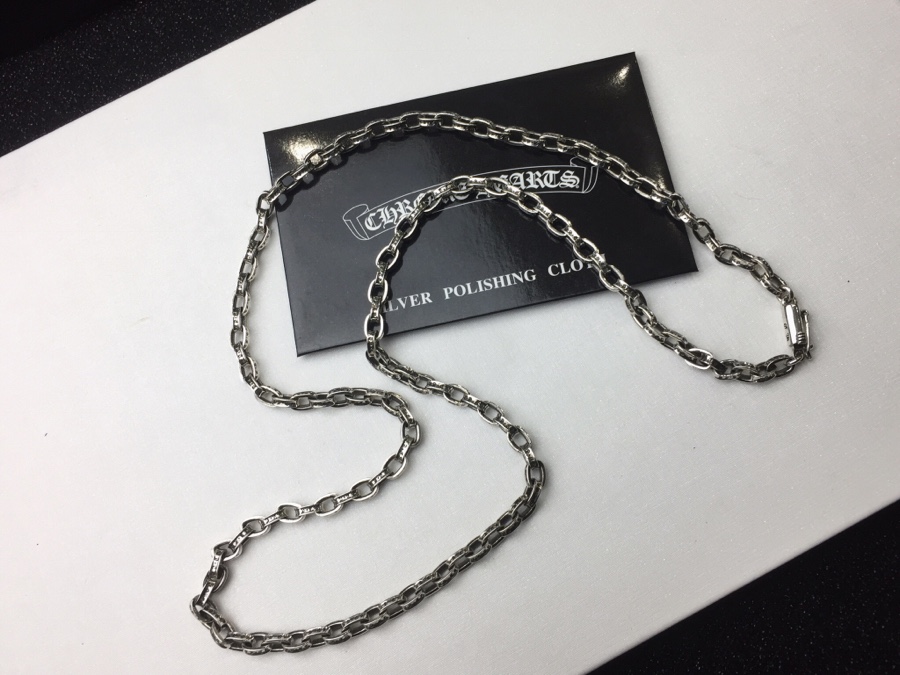 一比一複刻Chrome Hearts克羅心飾品 Paper Chain 經典5MM字母鏈