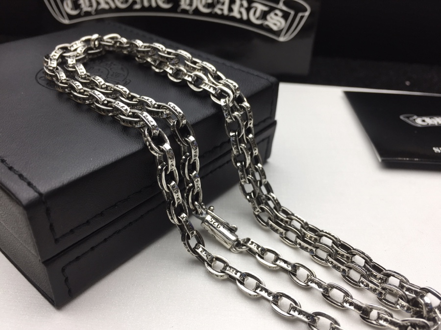 一比一複刻Chrome Hearts克羅心飾品 Paper Chain 經典5MM字母鏈
