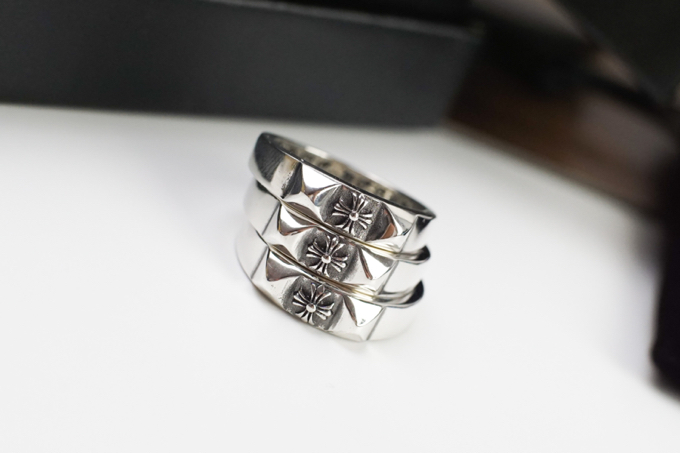 複刻高仿Chrome Hearts克羅心飾品 金字塔十字花戒指