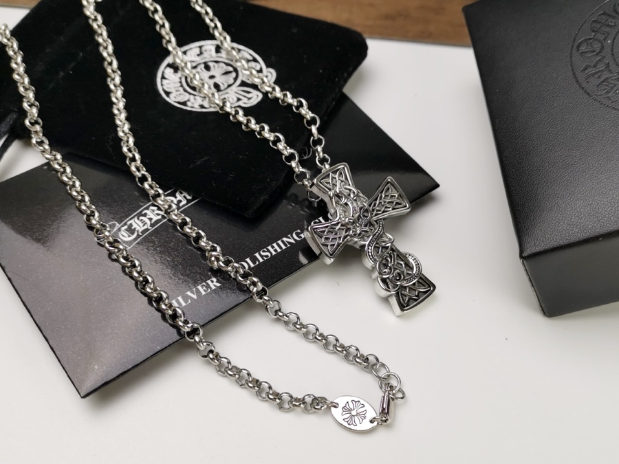 高仿複刻Chrome Hearts克羅心飾品 凱爾特十字龍十字架項鍊