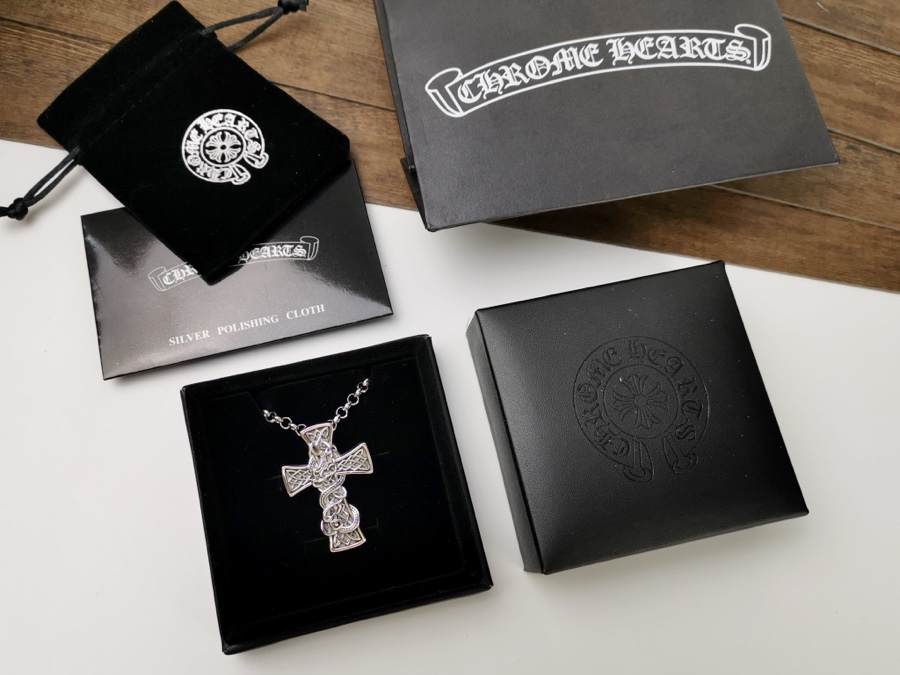 高仿複刻Chrome Hearts克羅心飾品 凱爾特十字龍十字架項鍊