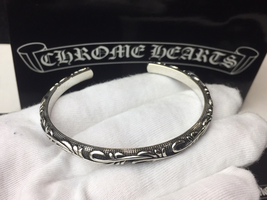 一比一原單Chrome Hearts克羅心飾品 SBT滕花Scroll開口手鐲