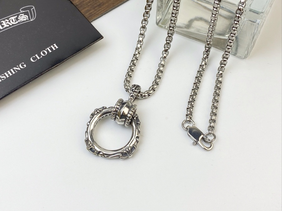 專櫃複刻Chrome Hearts克羅心飾品 sbt十字架圖騰戒指吊墜項鍊