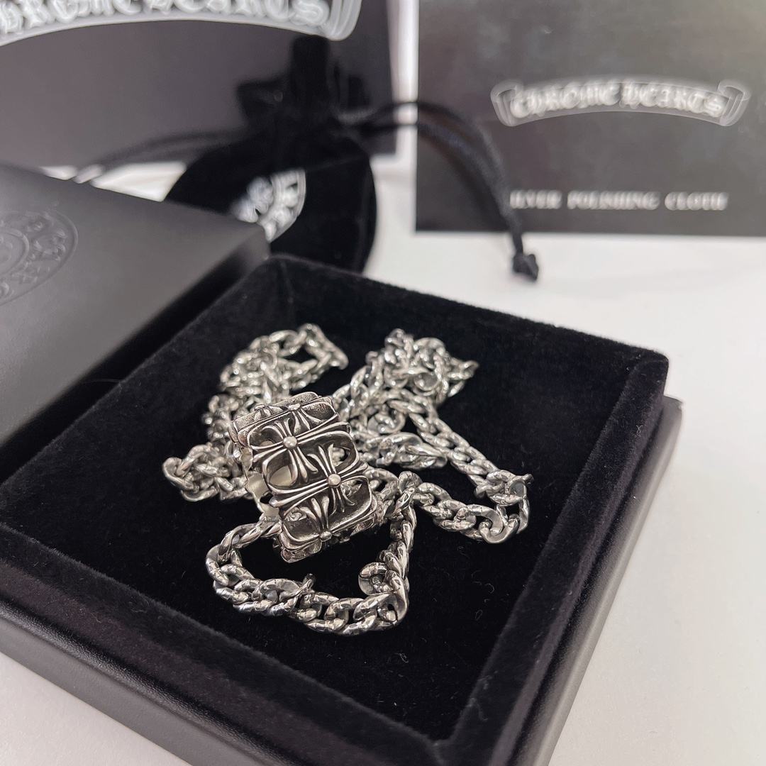 高仿Chrome Hearts克羅心飾品 墳墓/葬墓十字架戒指十字花項鍊