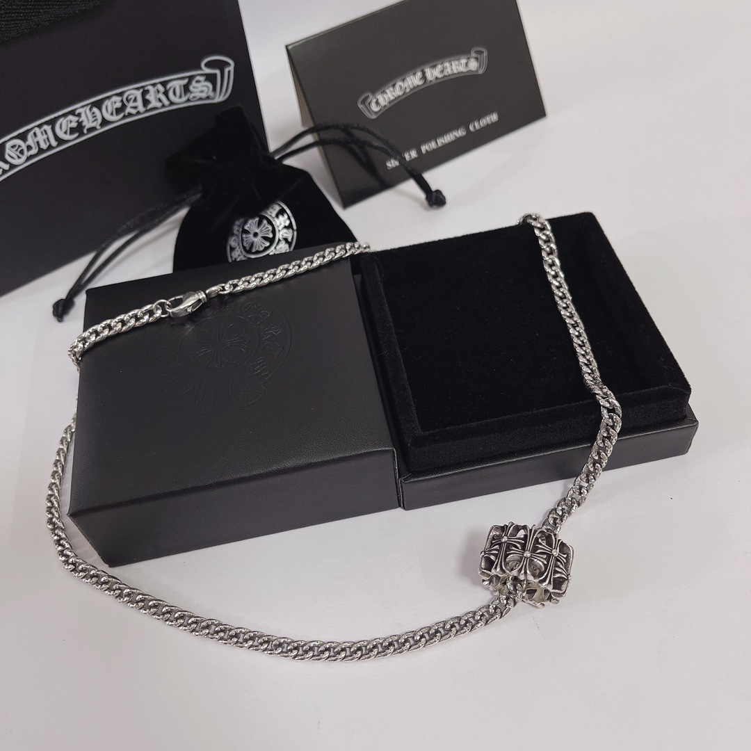 高仿Chrome Hearts克羅心飾品 墳墓/葬墓十字架戒指十字花項鍊