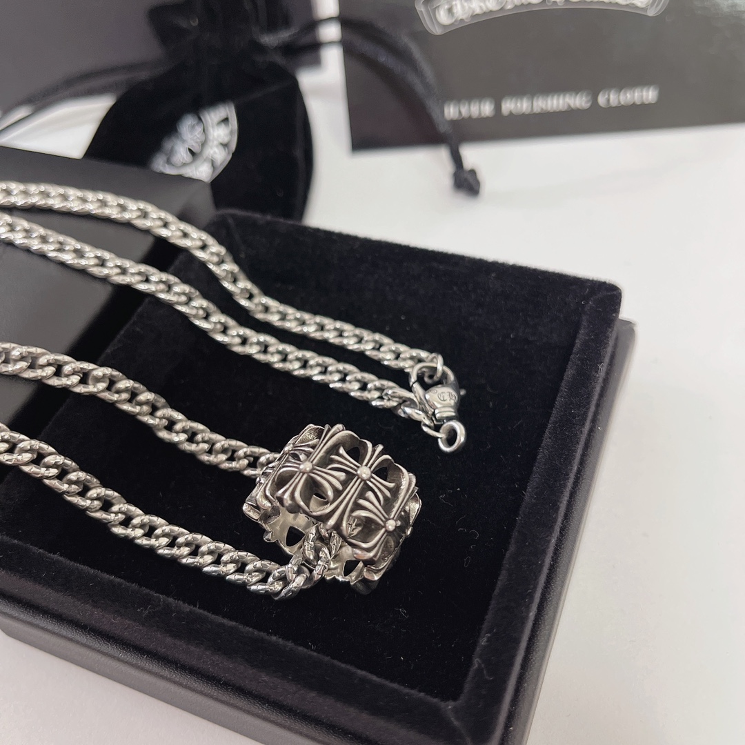 高仿Chrome Hearts克羅心飾品 墳墓/葬墓十字架戒指十字花項鍊