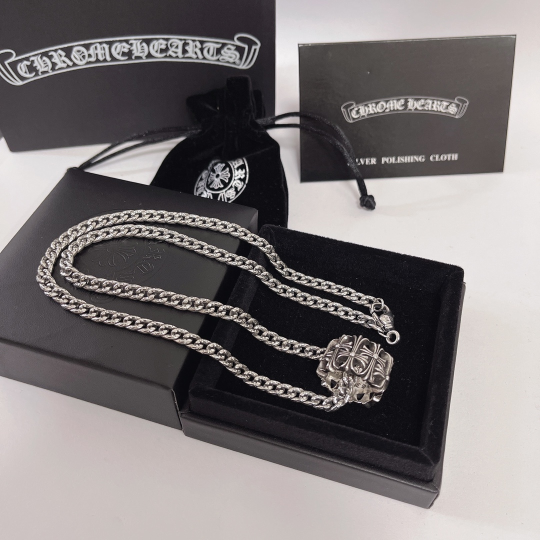 高仿Chrome Hearts克羅心飾品 墳墓/葬墓十字架戒指十字花項鍊