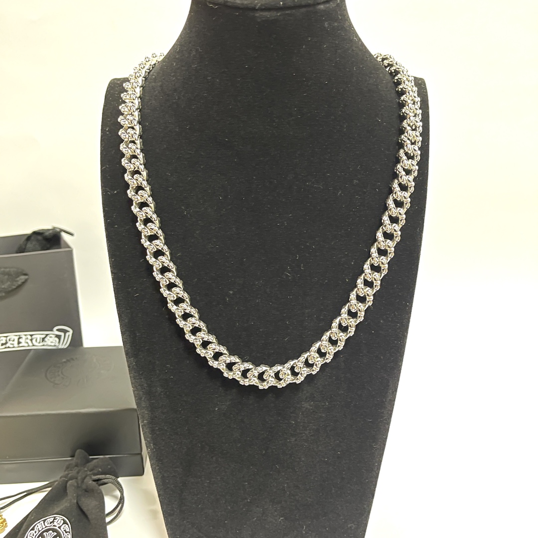 高仿Chrome Hearts克羅心飾品 十字花加粗厚重龍蝦扣項鍊
