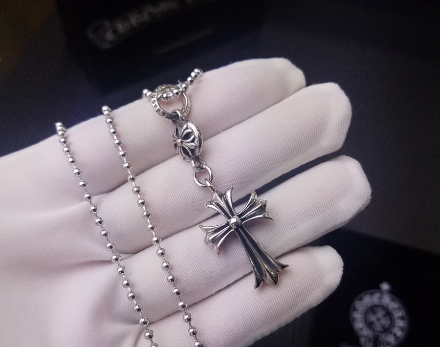 高仿Chrome Hearts克羅心飾品 單球十字架十字花吊墜/項鍊